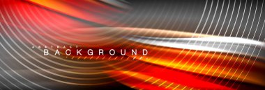 Sıvı renkli dalga satır arkaplanı. İş veya teknoloji tanıtımı, internet poster veya web broşür kapak, duvar kağıdı için trendy soyut düzeni şablonu. Vektör çizim