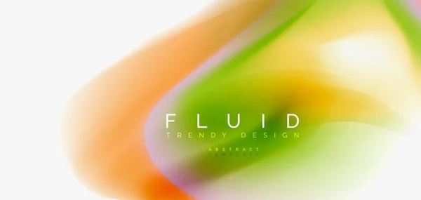 Vague de flux de couleur, modèle de conception liquide à la mode — Image vectorielle