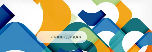 Quadrados geométricos banner abstrato. Ilustração vetorial para folheto ou folheto de negócios, apresentação e layout de web design — Vetor de Stock