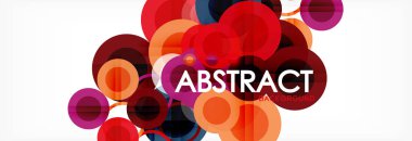 Soyut renkli geometrik kompozisyon - çok renkli daire arka plan