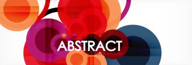 Soyut renkli geometrik kompozisyon - çok renkli daire arka plan