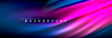 Sıvı renkli dalga satır arkaplanı. Trendy soyut düzeni şablonu için iş veya teknoloji tanıtımı, internet poster ya da web broşür kapak, duvar kağıdı