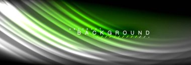 Neon parlayan sıvı dalga çizgileri, sihirli enerji uzay ışığı konsepti, soyut arka plan duvar kağıdı tasarımı