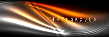 Neon parlayan sıvı dalga çizgileri, sihirli enerji uzay ışığı konsepti, soyut arka plan duvar kağıdı tasarımı