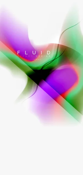 Mélange liquide couleur flux fond abstrait. Modèle de mise en page abstrait à la mode pour la présentation d'affaires ou de technologie, affiche Internet ou couverture de brochure Web, papier peint — Image vectorielle