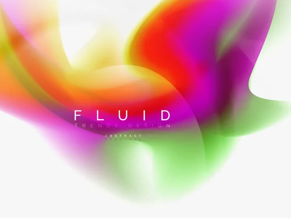 Arrière-plan abstrait fluide couleurs design — Image vectorielle