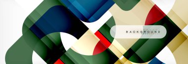 Renkli kareler kompozisyon soyut afiş. Gösterim amacıyla broşür veya el ilanı, sunum ve web tasarım düzeni