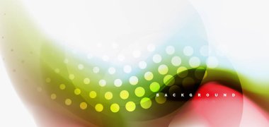 Renk akan dalga, trendy sıvı tasarım şablonu