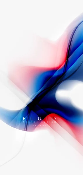 Mixing liquid color flow abstract background. Trendy abstract layout template for business or technology presentation, internet poster or web brochure cover, wallpaper — Stock Vector