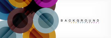 Soyut renkli geometrik kompozisyon - çok renkli daire arka plan