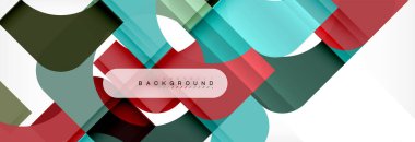 Renkli kareler kompozisyon soyut afiş. Gösterim amacıyla broşür veya el ilanı, sunum ve web tasarım düzeni