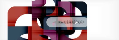 Renkli kareler kompozisyon soyut afiş. Gösterim amacıyla broşür veya el ilanı, sunum ve web tasarım düzeni