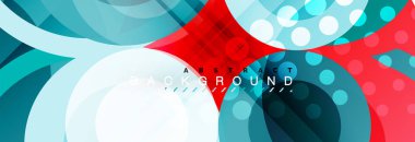 Soyut renkli geometrik kompozisyon - çok renkli daire arka plan