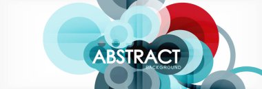 Soyut renkli geometrik kompozisyon - çok renkli daire arka plan