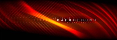 Neon parlayan sıvı dalga çizgileri, sihirli enerji uzay ışığı konsepti, soyut arka plan duvar kağıdı tasarımı