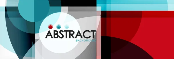 Abstract achtergrond - veelkleurige cirkels, trendy minimale geometrisch ontwerp — Stockvector