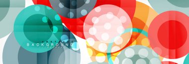 Soyut renkli geometrik kompozisyon - çok renkli daire arka plan