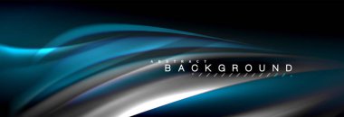 Sıvı renkli dalga satır arkaplanı. Trendy soyut düzeni şablonu için iş veya teknoloji tanıtımı, internet poster ya da web broşür kapak, duvar kağıdı