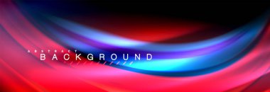 Sıvı renkli dalga satır arkaplanı. Trendy soyut düzeni şablonu için iş veya teknoloji tanıtımı, internet poster ya da web broşür kapak, duvar kağıdı