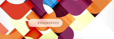 Renkli kareler kompozisyon soyut afiş. Gösterim amacıyla broşür veya el ilanı, sunum ve web tasarım düzeni