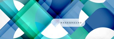 Renkli kareler kompozisyon soyut afiş. Gösterim amacıyla broşür veya el ilanı, sunum ve web tasarım düzeni