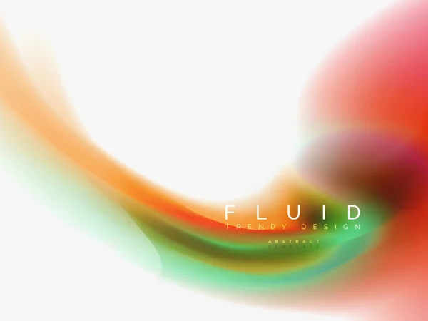 Hintergrund abstrakter Farbfluss, flüssiges Design — Stockvektor