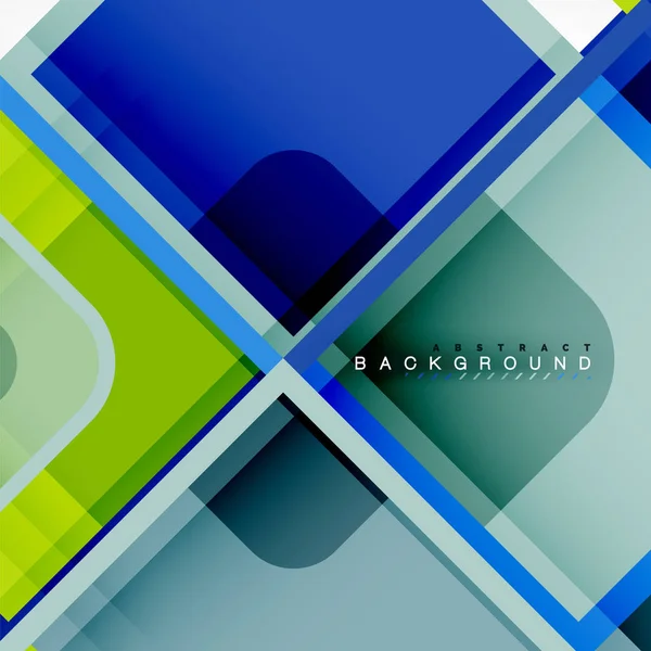 Abstrakter Hintergrund, quadratische Formen geometrische Komposition — Stockvektor