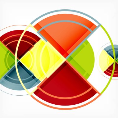 Yaratıcı 3d etkisi ile geometrik arka plan daire