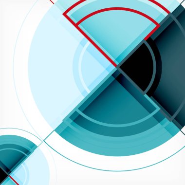 Yaratıcı 3d etkisi ile geometrik arka plan daire