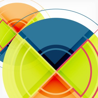 Yaratıcı 3d etkisi ile geometrik arka plan daire