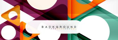 Geometrik arka plan. Modern örtüşen üçgenler. Mesajınız için alışılmadık renkli şekiller. İş veya teknik okul sunuyu, app kapak