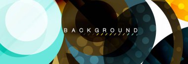 Soyut renkli geometrik kompozisyon - çok renkli daire arka plan