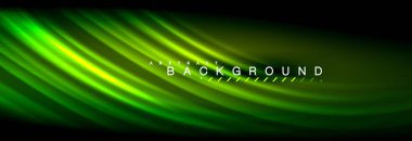 Neon parlayan sıvı dalga çizgileri, sihirli enerji uzay ışığı konsepti, soyut arka plan duvar kağıdı tasarımı