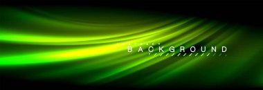 Neon parlayan sıvı dalga çizgileri, sihirli enerji uzay ışığı konsepti, soyut arka plan duvar kağıdı tasarımı