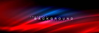 Neon parlayan sıvı dalga çizgileri, sihirli enerji uzay ışığı konsepti, soyut arka plan duvar kağıdı tasarımı