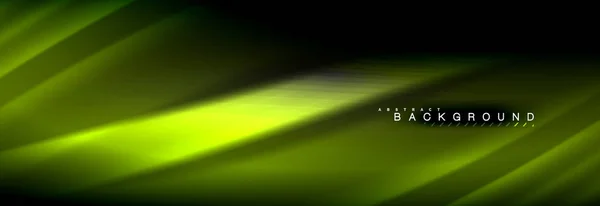 Neon świecące linie fal płynu, magia energia przestrzeń światło koncepcja, abstrakcyjny projekt tapety tła — Wektor stockowy