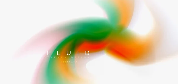 Farbe fließende Welle, trendige flüssige Design-Vorlage — Stockvektor