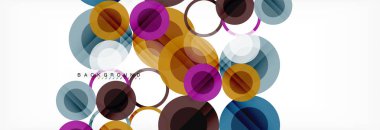 Soyut renkli geometrik kompozisyon - çok renkli daire arka plan