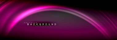 Neon parlayan sıvı dalga çizgileri, sihirli enerji uzay ışığı konsepti, soyut arka plan duvar kağıdı tasarımı