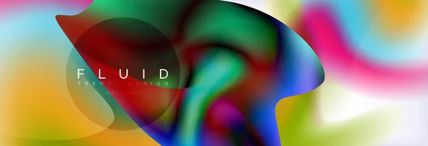 Fundo abstrato holográfico fluido cores onda design —  Vetores de Stock