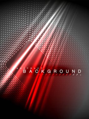 Neon parlayan dalga, sihirli enerji ve ışık arka plan. Vektör çizim