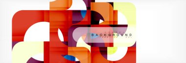 Renkli kareler kompozisyon soyut afiş. Gösterim amacıyla broşür veya el ilanı, sunum ve web tasarım düzeni