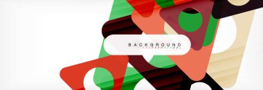 Geometrik arka plan. Modern örtüşen üçgenler. Mesajınız için alışılmadık renkli şekiller. İş veya teknik okul sunuyu, app kapak