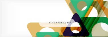 Geometrik arka plan. Modern örtüşen üçgenler. Mesajınız için alışılmadık renkli şekiller. İş veya teknik okul sunuyu, app kapak