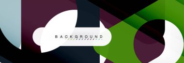 Geometrik arka plan. Modern örtüşen üçgenler. Mesajınız için alışılmadık renkli şekiller. İş veya teknik okul sunuyu, app kapak