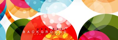 Soyut renkli geometrik kompozisyon - çok renkli daire arka plan
