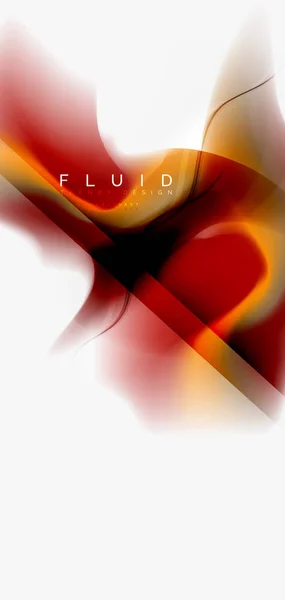 Miscelazione colore liquido flusso sfondo astratto. Modello di layout astratto alla moda per presentazione aziendale o tecnologica, poster internet o copertina di brochure web, carta da parati — Vettoriale Stock