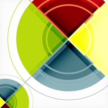 Yaratıcı 3d etkisi ile geometrik arka plan daire