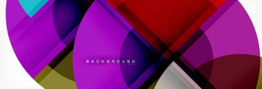 Vektör fantastik daire modern geometrik arka plan şablonu, soyut illüstrasyon