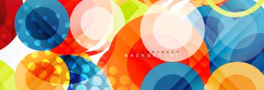 Soyut renkli geometrik kompozisyon - çok renkli daire arka plan